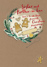 Christmas Card for Sister and Brother-in-Law – Festive Open Greeting Card